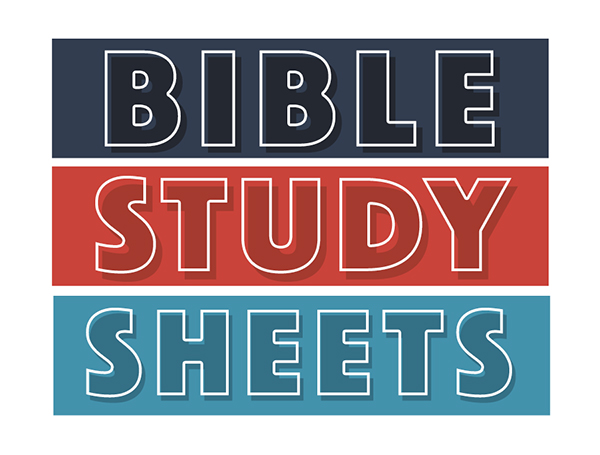 Bible Study Sheets